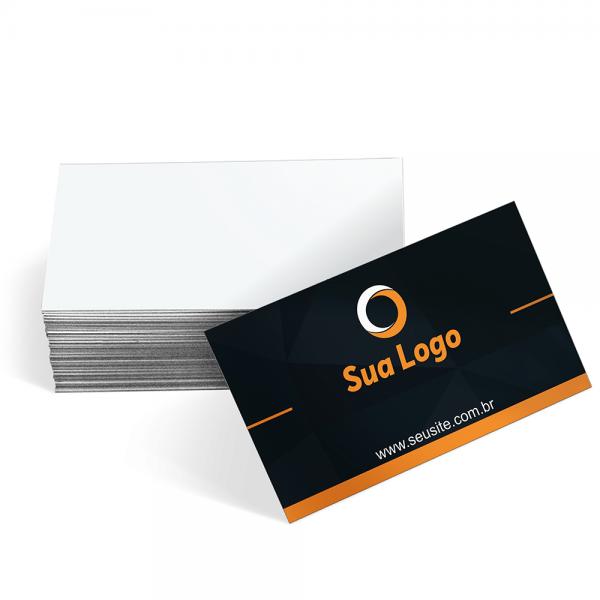 CARTÃO DE VISITA Papel Couchê - 100 unid