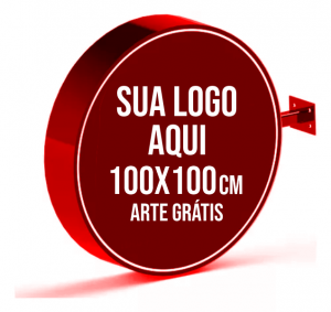 Placa Rendonda de Acrílico - 100x100 Acrílico 2.4 Redondo Escolha as cores Sem Revestimento Base horizontal 